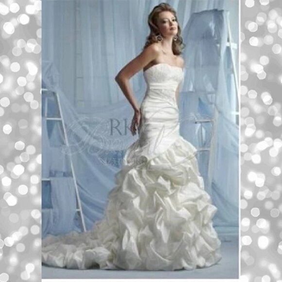 NWT Impression Bridal Pick Up Skirt Mermaid Wedding Gown 12525 - Picture 1 of 4